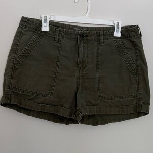 Olive Green Camp Shorts